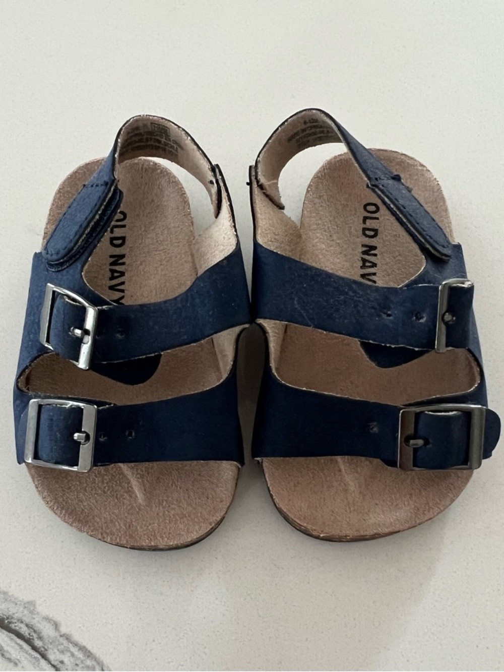 NWOT Old Navy Navy Double-Buckle Baby Sandals size: 6-12 M